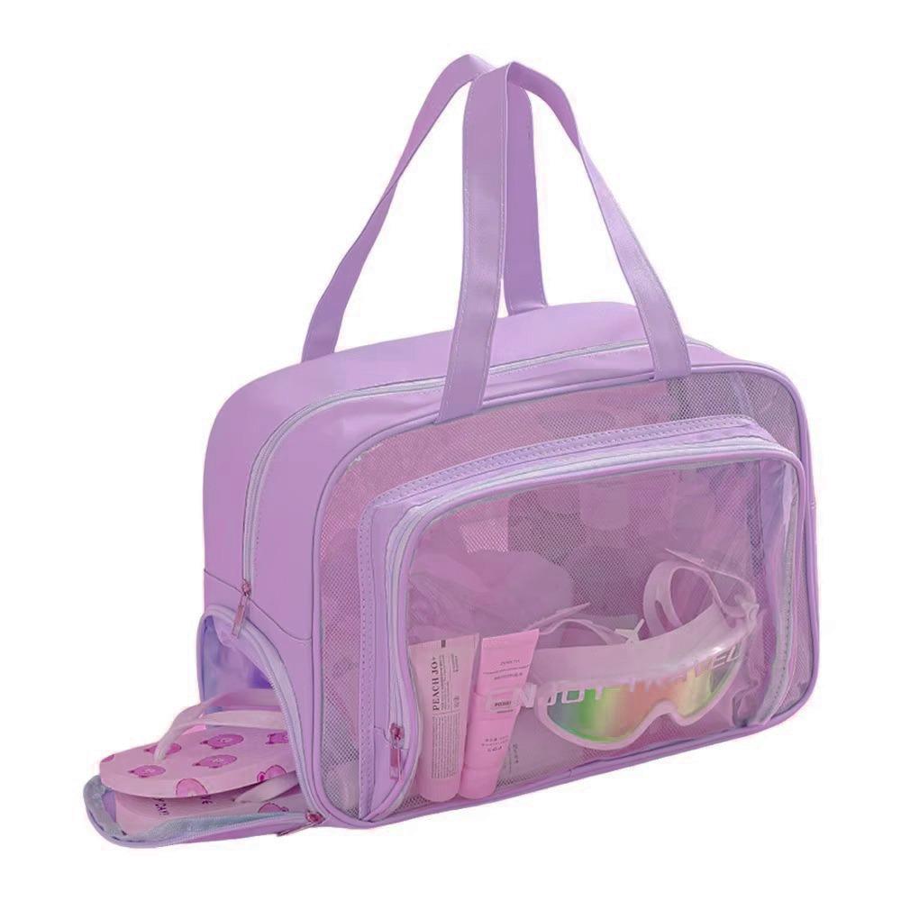 Pu Transparent Portable Cosmetic Storage Bag PVC Make Up Bag Travel Storage Bag Makeup Bag  Travel