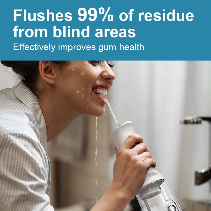 Portable electric tooth flusher, oral cleaning, stone removal, teeth whitening, household water floss