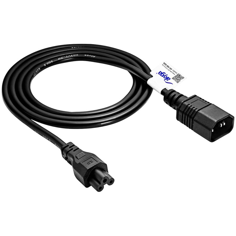 Akyga ak-nb-09a power cable cloverleaf iec c5 / c14 extension cord 1.5m