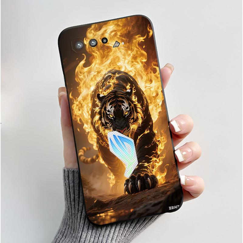 Casing For Asus Rog Phone 5 Rog 5s ZS673KS ZS676KS Case Luxury Dragon Cute Cool Boys Girls Soft Black Matte Silicone Back Cover