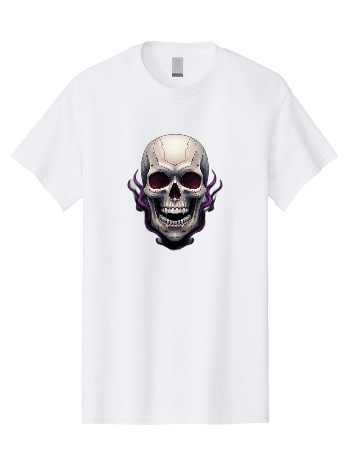 Cyborg-Skull Mens Graphic Tee, 100% Cotton, Casual Summer Wear S