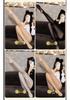 Glossy Crotchless Black Stockings: Seamless, Anti-Snag, Apple-Shaped Fit.