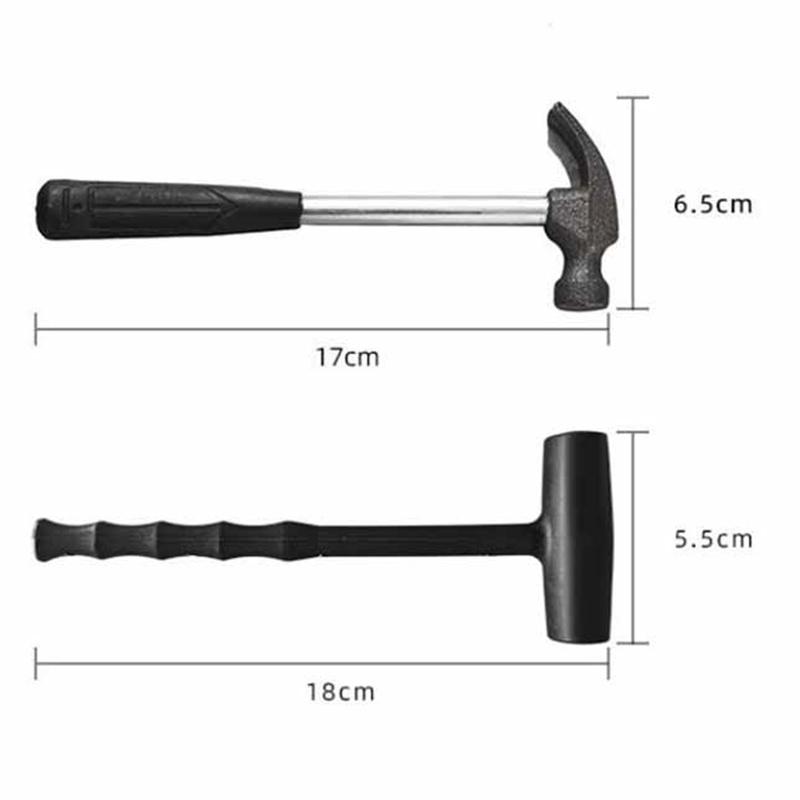 Home Mini Black Hammer Multi-functional Claw Hammer Hardware Gadget Repair Hand Tool Emergency Safety Escape