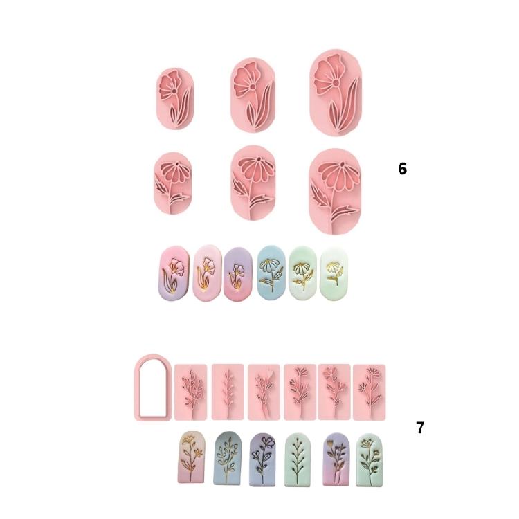 Soft Clay Leaf Mold Set with Nonstick Plastic Texture Handmade Earrings Molds for Effortless Jewelry Making and Crafts