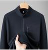 Men's Autumn/Winter Stand-Up Collar Fleece Sweatshirt: Warm Half-Zip, Long-Sleeve, Fashionable & Versatile for Outdoor Sports.