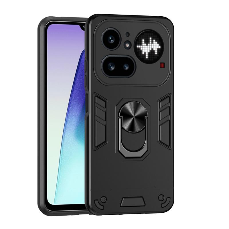 Military Grade Case for Nothing Phone 4A Pro Protective Cover Shockproof Ring Stand Holder Fundas Coque