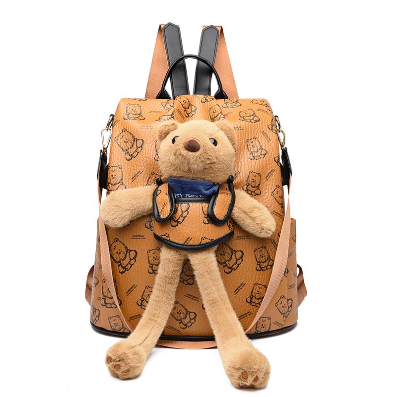 Soft Leather Anti-Theft Travel Backpack for