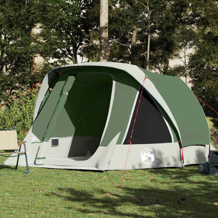 6 Person Family Cabin Tent Green Waterproof