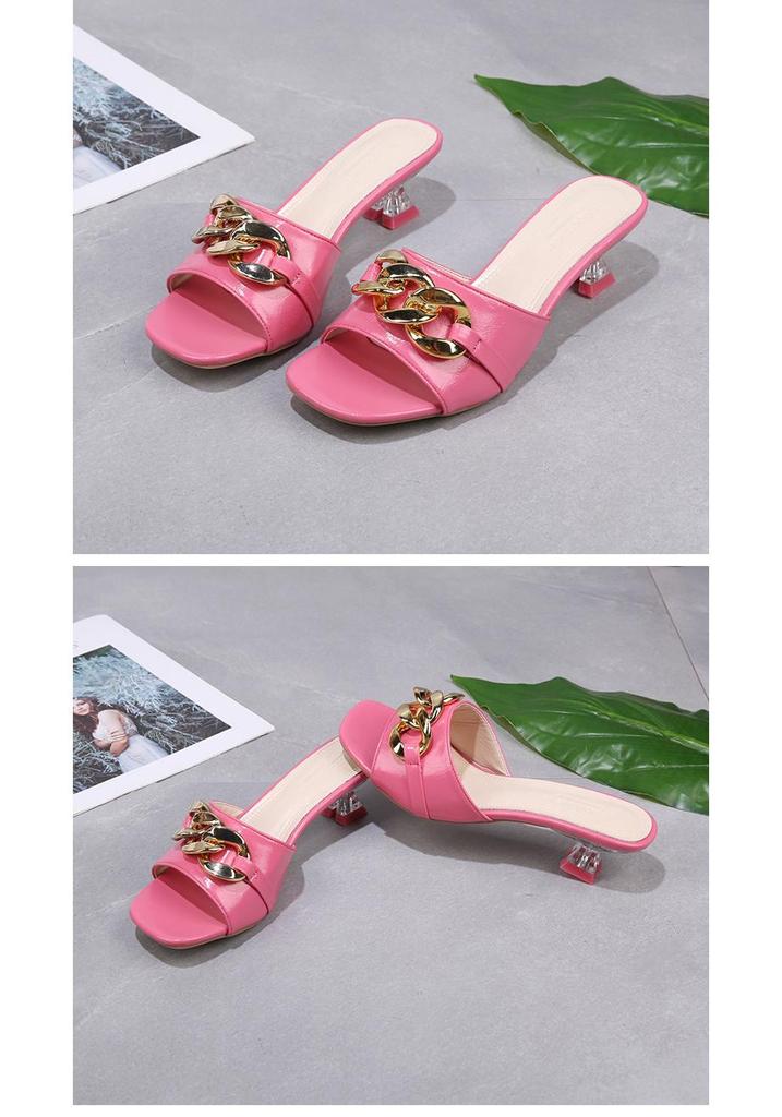 2025 Women's Fashion Fairy-Style Thin-Heeled Toe-Revealing Mid-Heel Sandals
