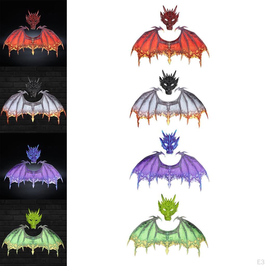 Adult Dragon Costume Dinosaur Mask Sets Accessories Masquerade Fancy Dress for Festival