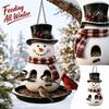 Comedero de Nieve Navideño para Pájaros para Decoración de Jardín de Invierno al Aire Libre y Exhibición en el Patio Trasero