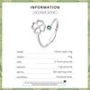 WOSTU 925 Sterling Silver Exquisite Zircon Hollow Four-leaf Clover Open Ring for Women Fine Jewelry Gift