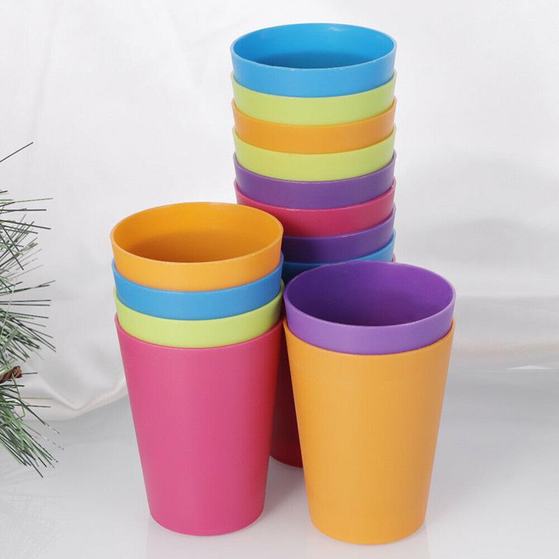 PDTO 15ks plastové poháre Farebné poháre na vodu Potreby na párty Poháre na pitie Domáci riad