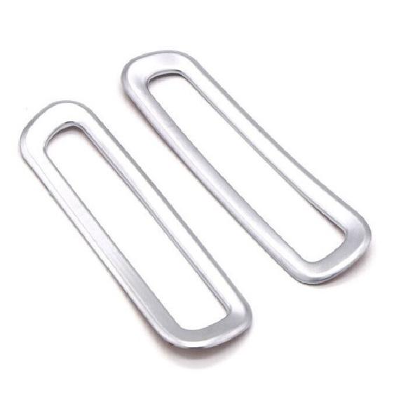 For Volvo XC90 2016- Matte Silver A Pillar Vent Air Outlet Frame Trim 2PCS
