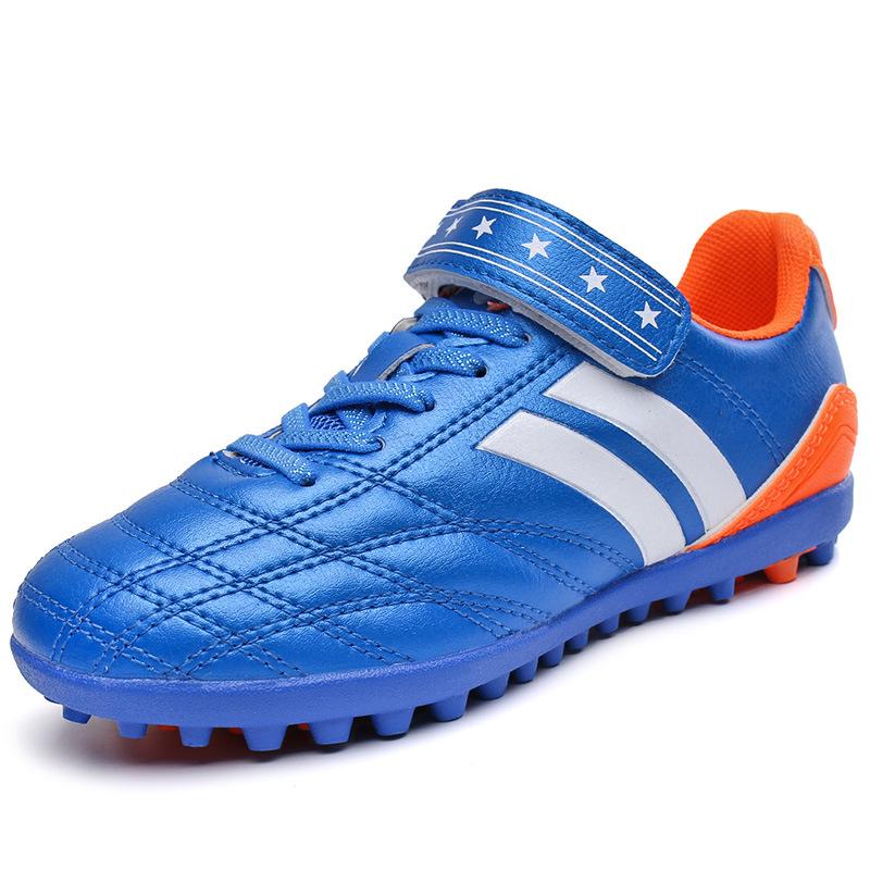Children'S Football Shoes Tf Broken Nails Boys And Girls Students Training Shoes Velcro Buckle Non-Slip Sports Shoes