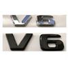 Für Mercedes Benz AMG Flache Buchstaben V6 Kotflügel Embleme Abzeichen V 6 Symbole Namensschild 2 Stück