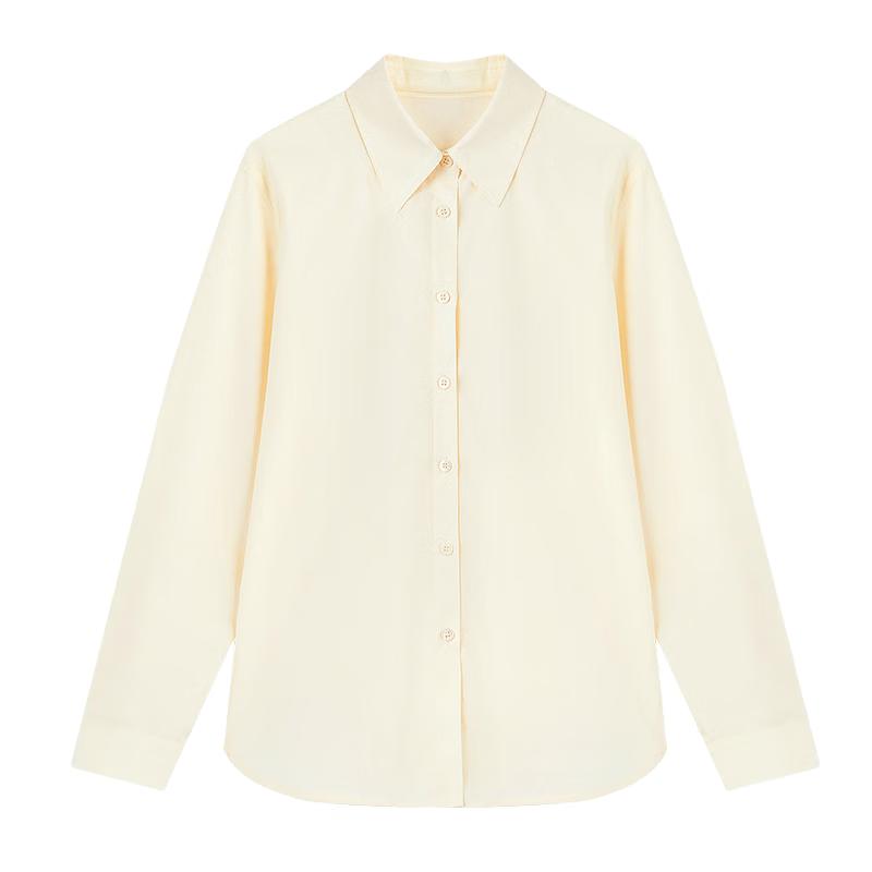Women's Basic Lapel Long Sleeve Shirt