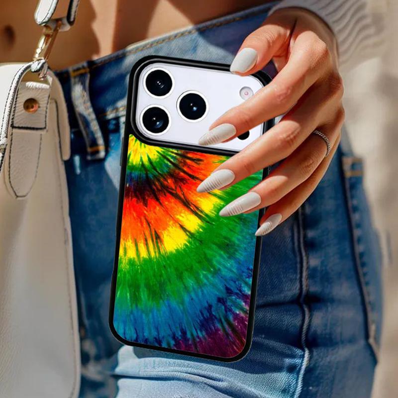 

Colorful Tie Dye Rainbow Phone Case For iPhone 17 Air 14 15 13 12 Max Cover For Apple 14 15 16 16e 11 Pro Max Plus Coque iPhone 11