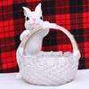 New Easter Spot Creative Bamboo Basket Rabbit Resin Decoration Decoration Party  Wedding wedding  wedding farmhouse decor
