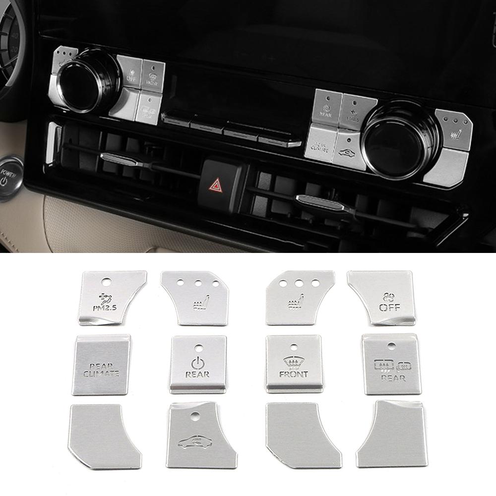 For Toyota Highlander XU70 2024  Center Console Air Conditioner AC Switch Button Protector Sticker Interior Styling Cover Trim