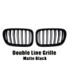 All Black Single Line Style Front Bumper Grilles For BMW X3 F25 2010-2013 Silver Diamonds Style Racing Double Slat Grills