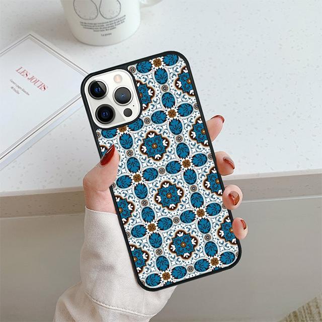Moroccan Tiles Pattern Phone Case For iPhone 17 Air 14 15 16 13 12 Cover For Apple Pro Max Plus Coque