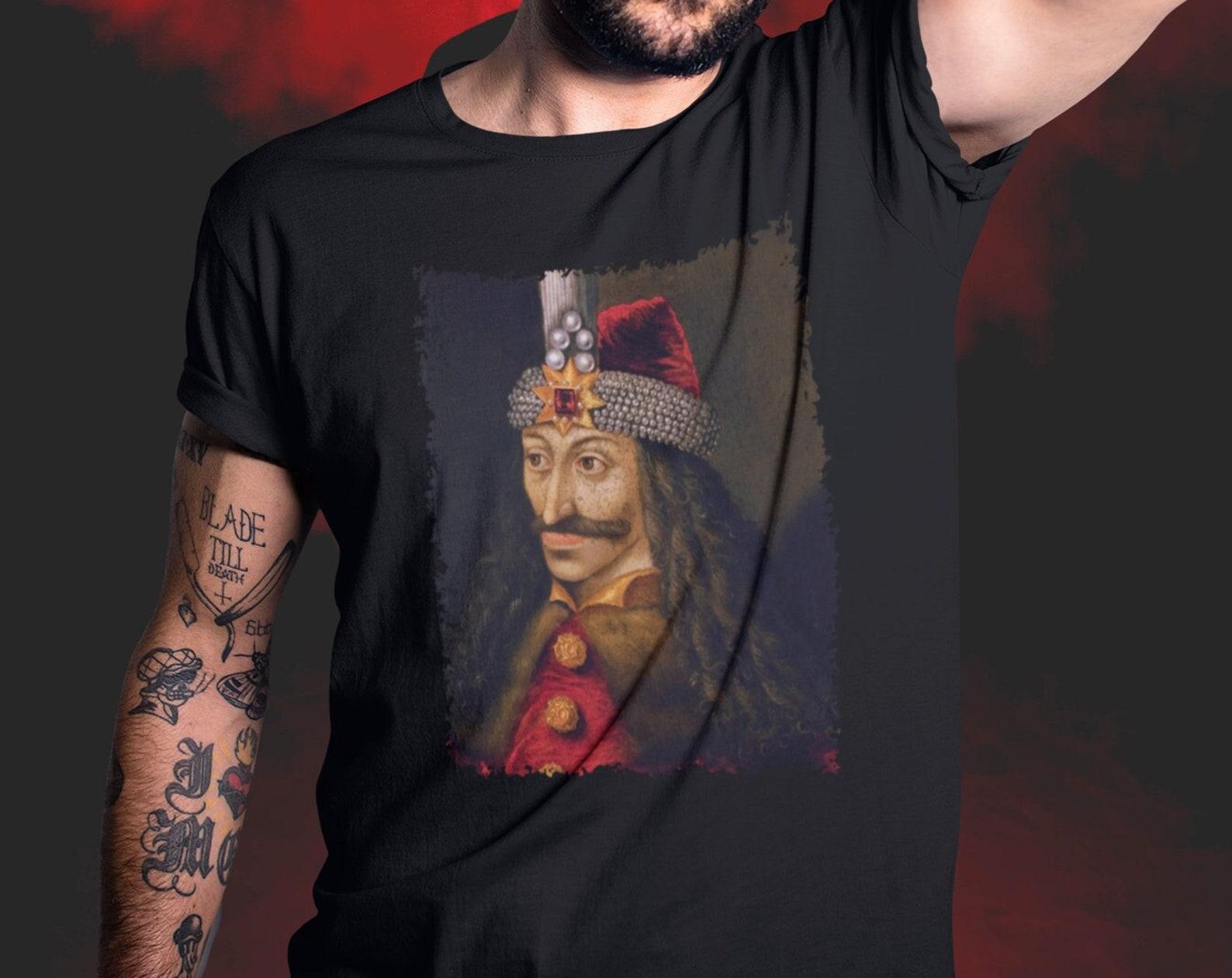 Vlad the Impaler Shirt Dracula Vampire T-Shirt Gothic Apparel Gift Horror Shirt Prince Of Wallachia Shirt Vlad Tepes Shirt Goth Clothing S