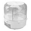 Rotating Rice Dispenser 13.2lb Capacity 6 Grid Airtight One Click Output Dry Food Storage Container for Grain Beans