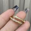 2025 Popular Micro-inlaid Zircon Full Diamond Snake Bone Ring Versatile Non-fading Index Finger Ring
