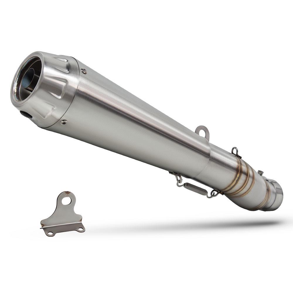 R6 ARROW Tubo Centrale in Acciaio Inossidabile con Terminale a Palla, Adatto per Modifiche Scarico Moto 06-25