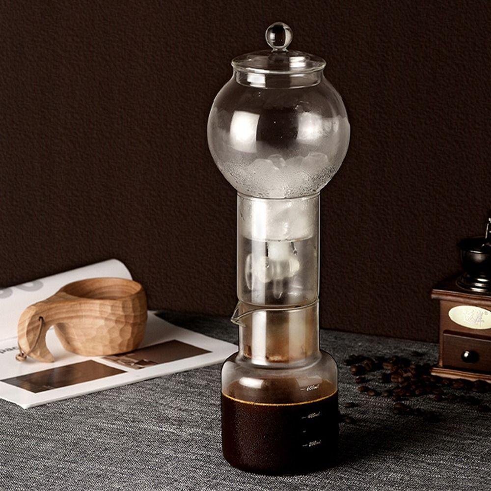 Borosilicate Glass Ice Dripper Coffee Maker 600ml Cold Brew Tower  Coffee Lover Gift