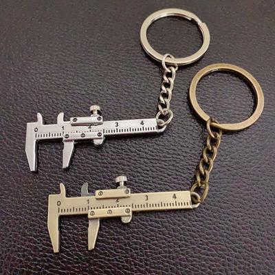 Ruler 0-4cm Mini Vernier Caliper Key Chain Vernier Caliper Keychain Keyring Measuring Gauge