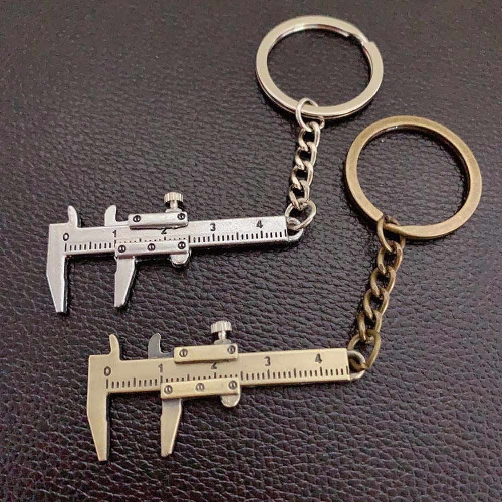 0-4cm Mini Vernier Caliper Gadget Keyring Vernier Caliper Keychain Key Chain Measuring Gauge
