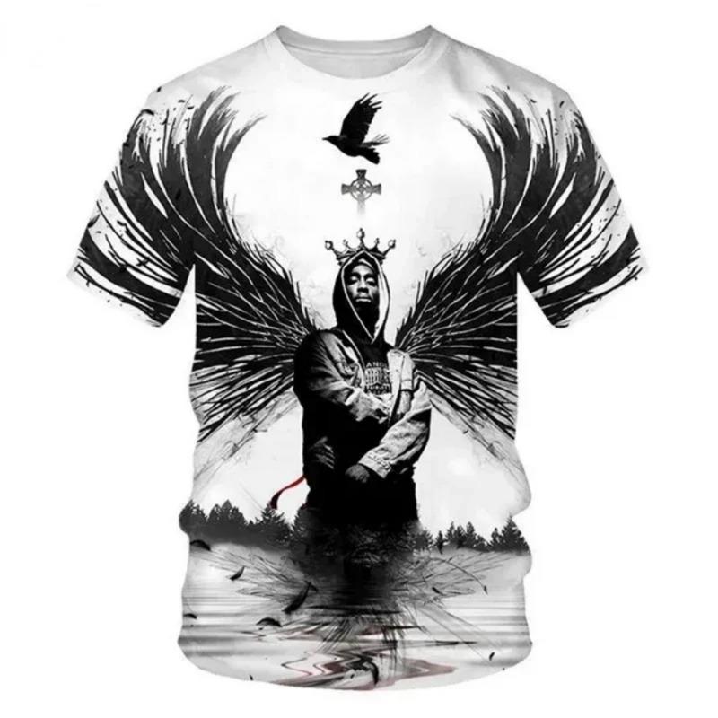 

New T-Shirt Harajuku Men T-Shirt Fashion 2pac Graphic T Shirts Hip Hop Men s XXS