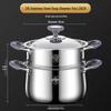 316 Stainless Steel Rivetless Stew Pot with Two-Layer Silicone, Large Capacity for Steaming and Simmering.