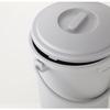 Risu Bucket, Round, with Lid, Light Gray, 25L, Berg, Made in Japan, 25SB