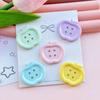 50 PCS New Resin Buttons Vintage Floral Garment Ornaments Cute DIY Doll Accessory