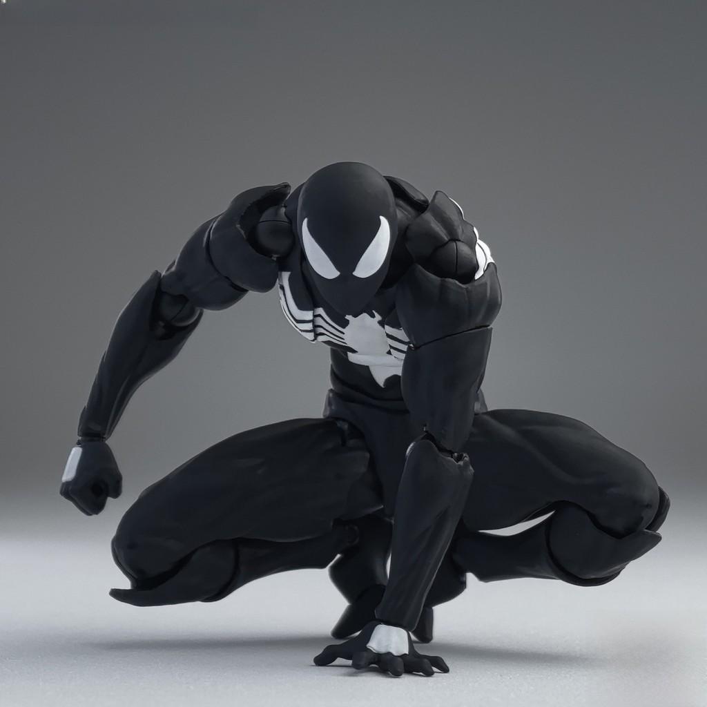 Black Spider Man Symbiote Action Figure With Movable Joints For Collectors
