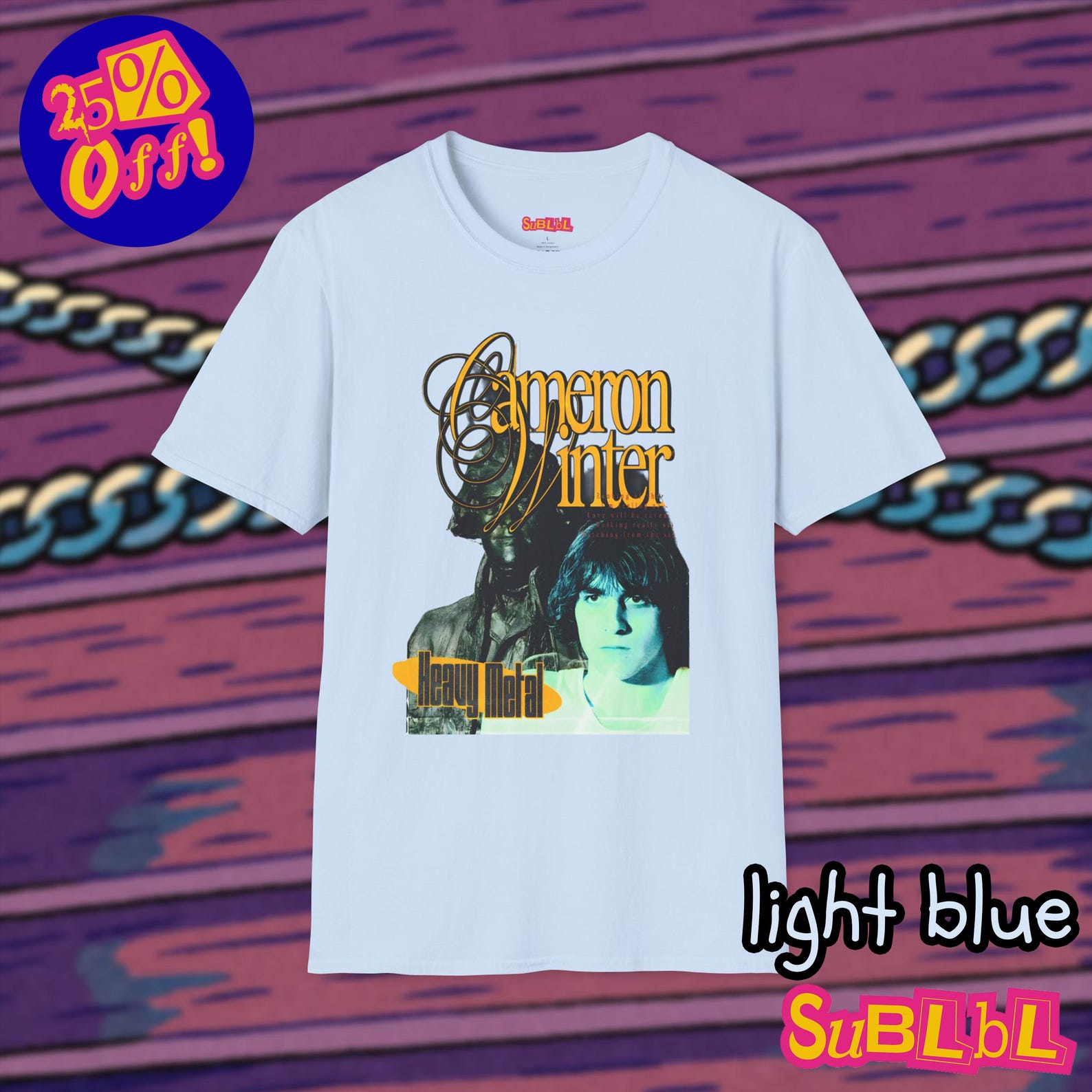 Cameron Winter Heavy Metal T-Shirt, Cameron Winter Shirt, Heavy Metal Graphic Tee, Cameron Winter Merch, Indie Rock Band T-Shirt L