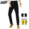 Herren Motorrad-Fahrhose Mit Knieschutz Taktisches Cargo-Design Baumwolle Outdoor Motorrad Schutzhose