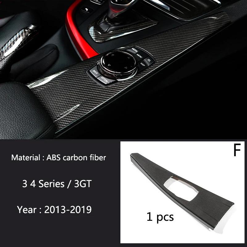 ABS Carbon Fiber Center Console Lid Armrest Box Trim Protective Cover For BMW 3 4Series3GT F30 F31 F34 F36 320i Car Accessories