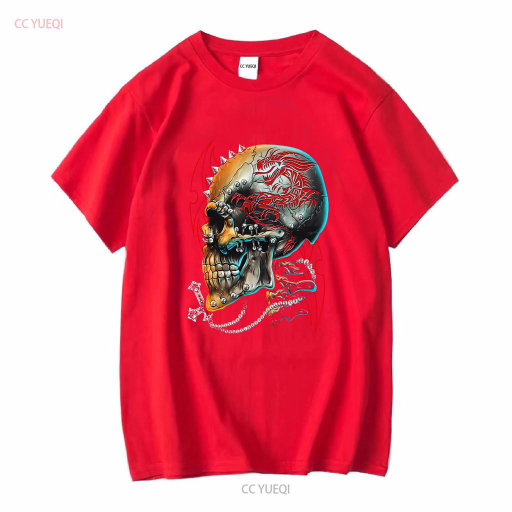 T shirt 3D Rock Chang Original Antichrist Skull Glow in the Dark  vintage Washed Casual Unisex Comfortable homme