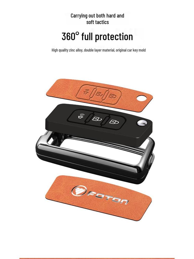 Genuine Leather Metal Shell Case for Applicable Tianxiangling M2 Key and M1 Era M3 Xiangling Navigator Large Truck