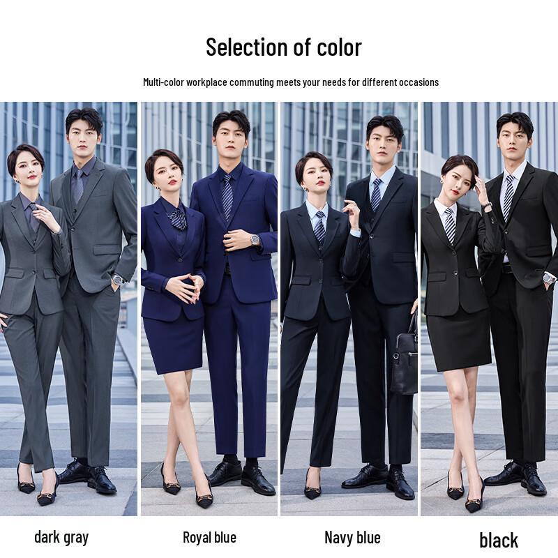 Kaseyew Classic Double-Button Wrinkle-Resistant Business Suit Set