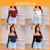 Sexy Girl Long Sleeve Knit Top With Metal Buckle And Off Shoulder Design For Streetwear Style