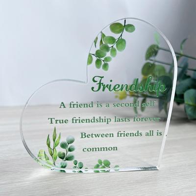 Desktop Bedroom Living Room Decorations Transparent Love Acrylic Gift for Friends Ornament