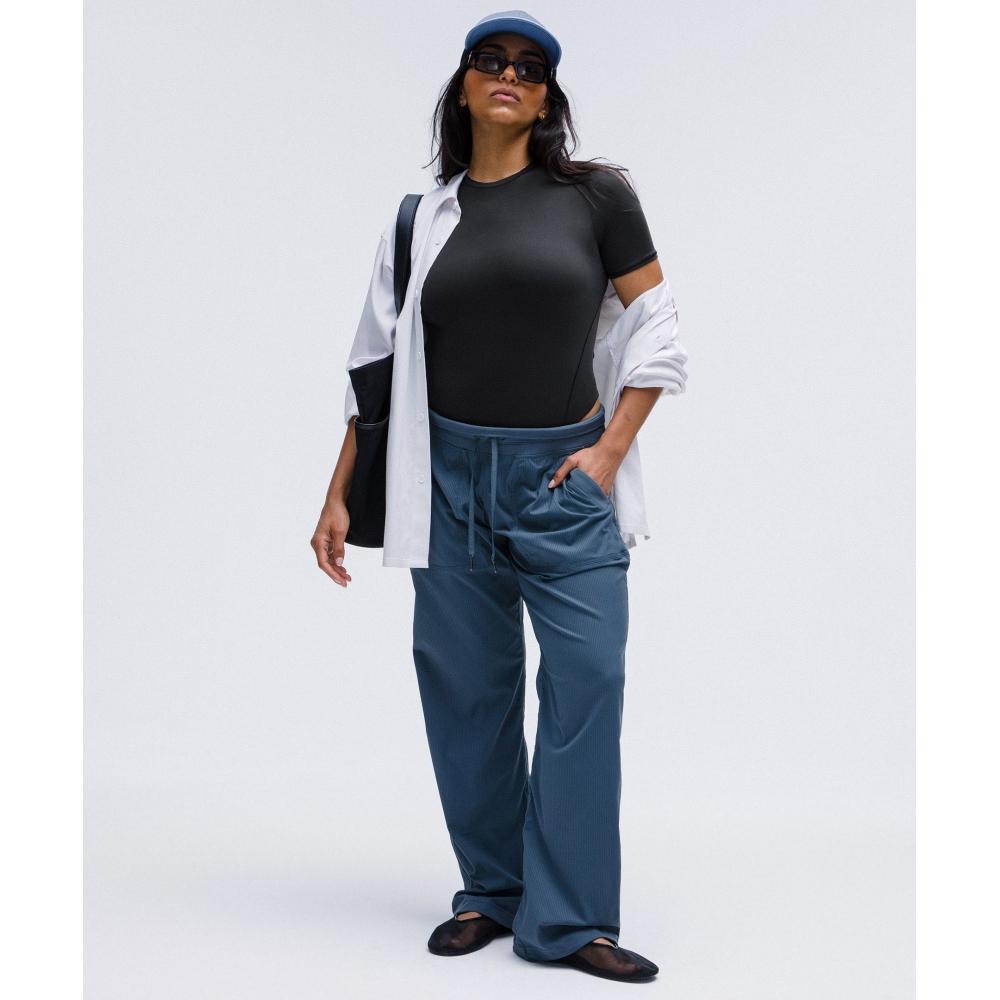 Lululemon Wundermost Ultra Soft Nulu Short Sleeve Crew Thong Bodysuit Black