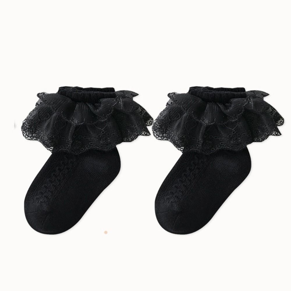 3Pairs Lace Lolita Baby Ankle Socks Sweet Toddle Princess Socks Children Cotton Socks Autumn Spring