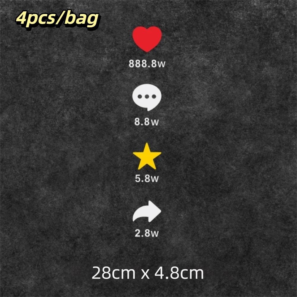 

4pcs/bag Lovely Heart Design Car Sticker Funny Design Auto Body Decorative Sticker Smooth Surfaces style2