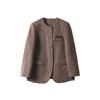 Suit Woolen Short Jacket Women's Spring Temperament Commuter Coat High-end Versatile Woolen Top Neat